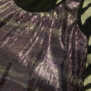 Short black sequined dress